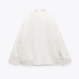 ★送料・関税込★OPEN YY★LINEN PANELED BOMBER★ Zara | Jackets & Coats | Zara Oyster White Oversized Linen